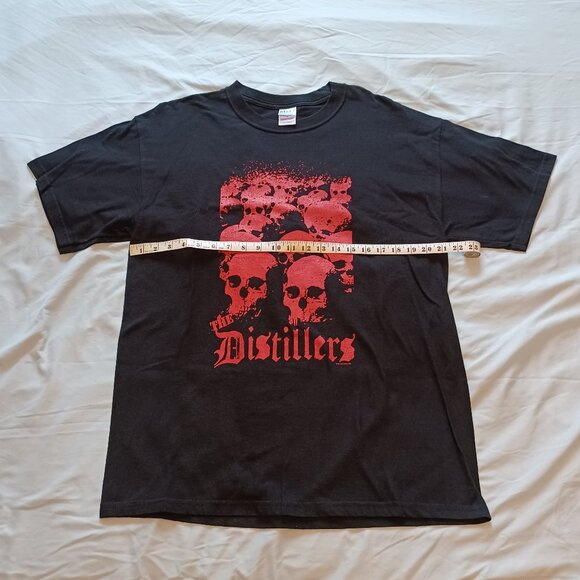 Y2K 2004 The Distillers Red Skulls Coral Fang T-Shirt Adult L New Deadstock - Picture 11 of 12